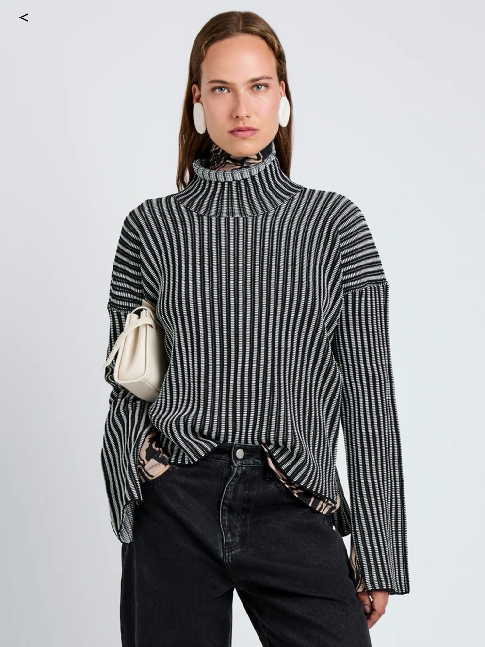 Proenza Schouler Elysia Sweater in Ladder Stripe Knit